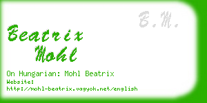 beatrix mohl business card